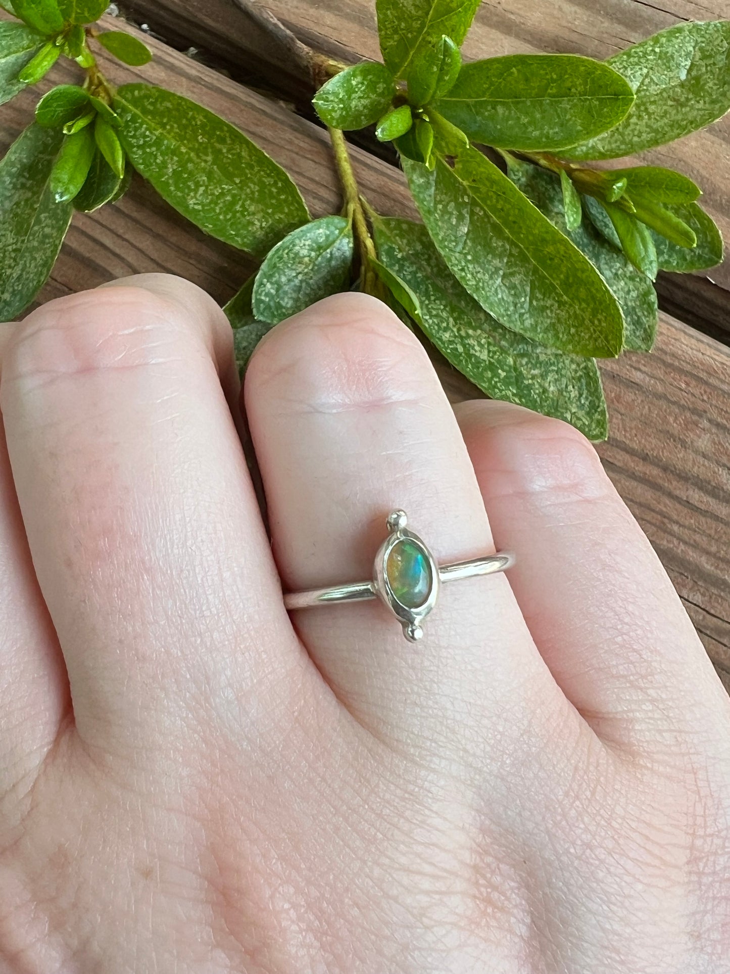Sterling Silver and Opal Ring