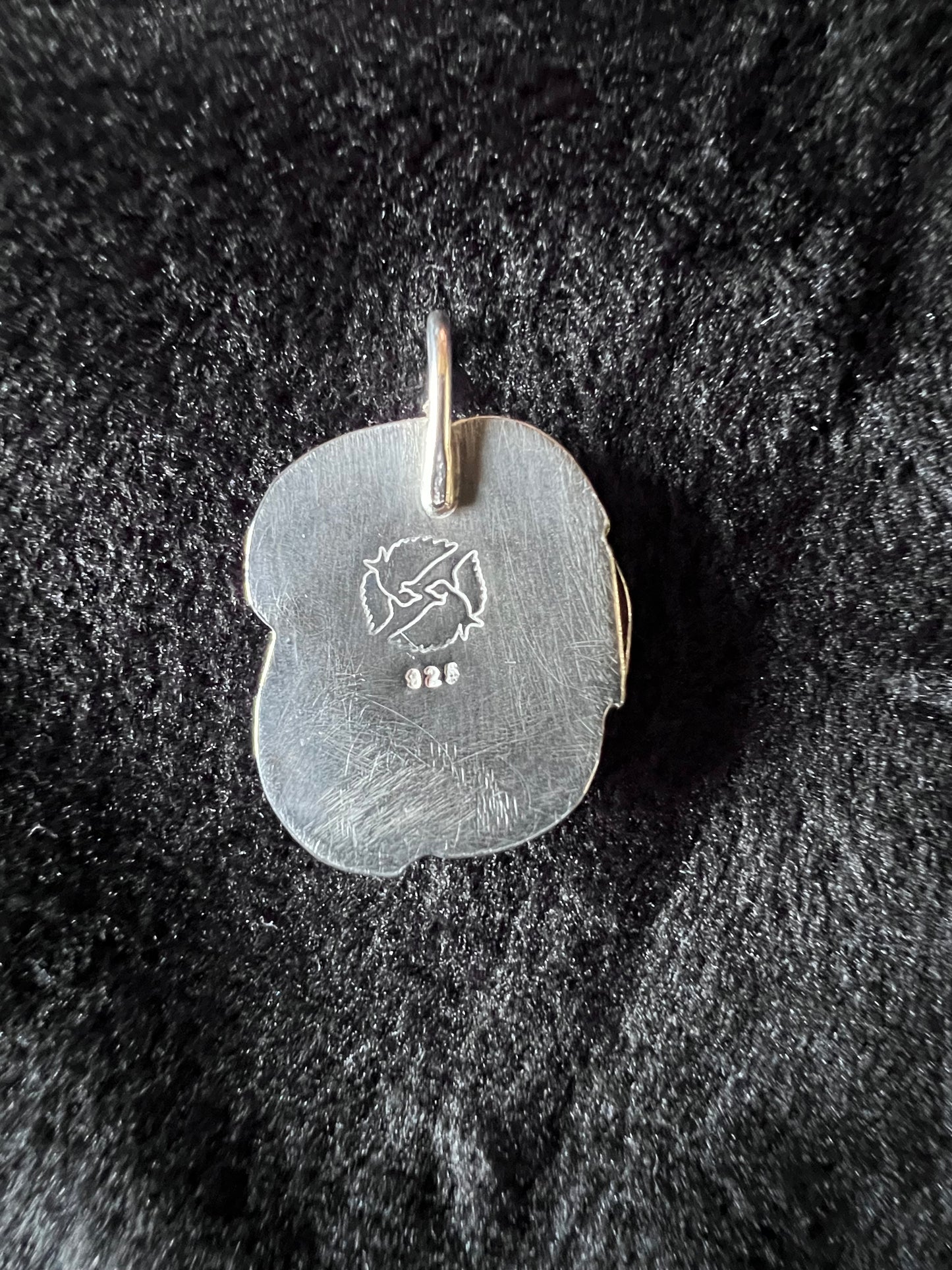 Sterling Silver and Moss Agate Pendant