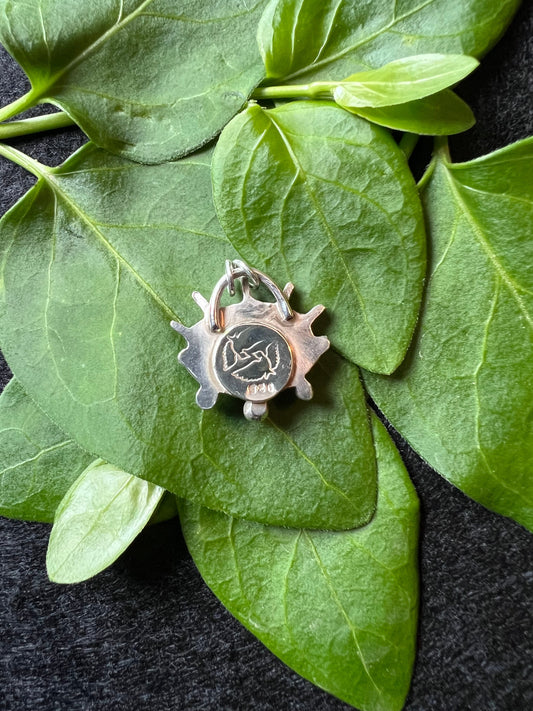 Sterling Silver and Black Onyx Evil Eye Pendant