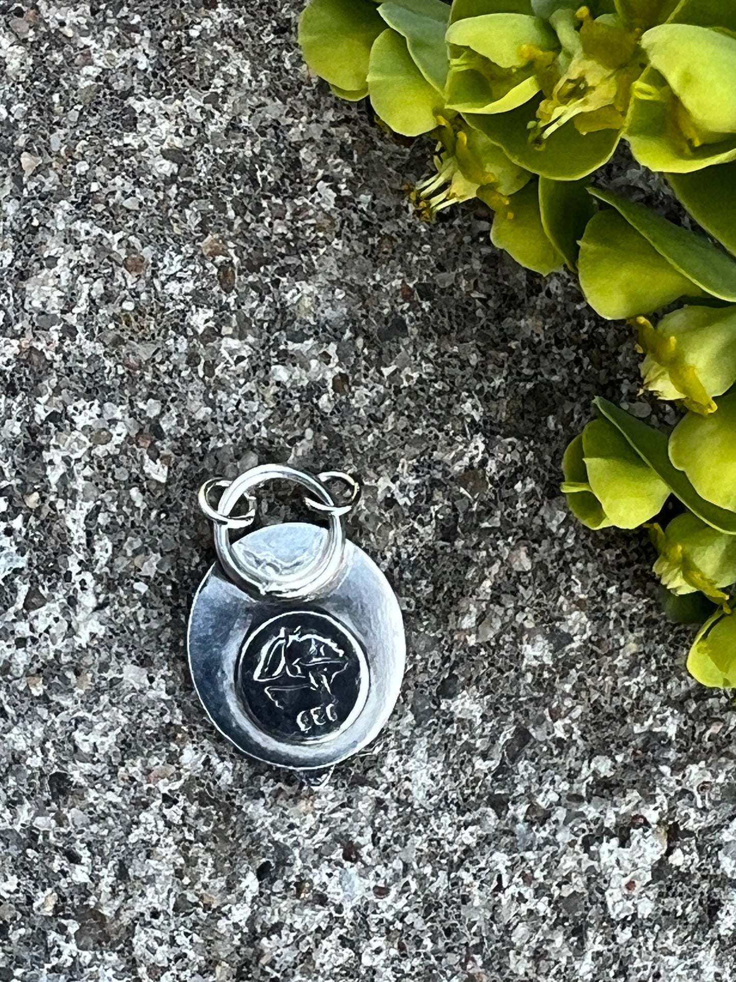 Sterling Silver Snake and Celestial Pendant