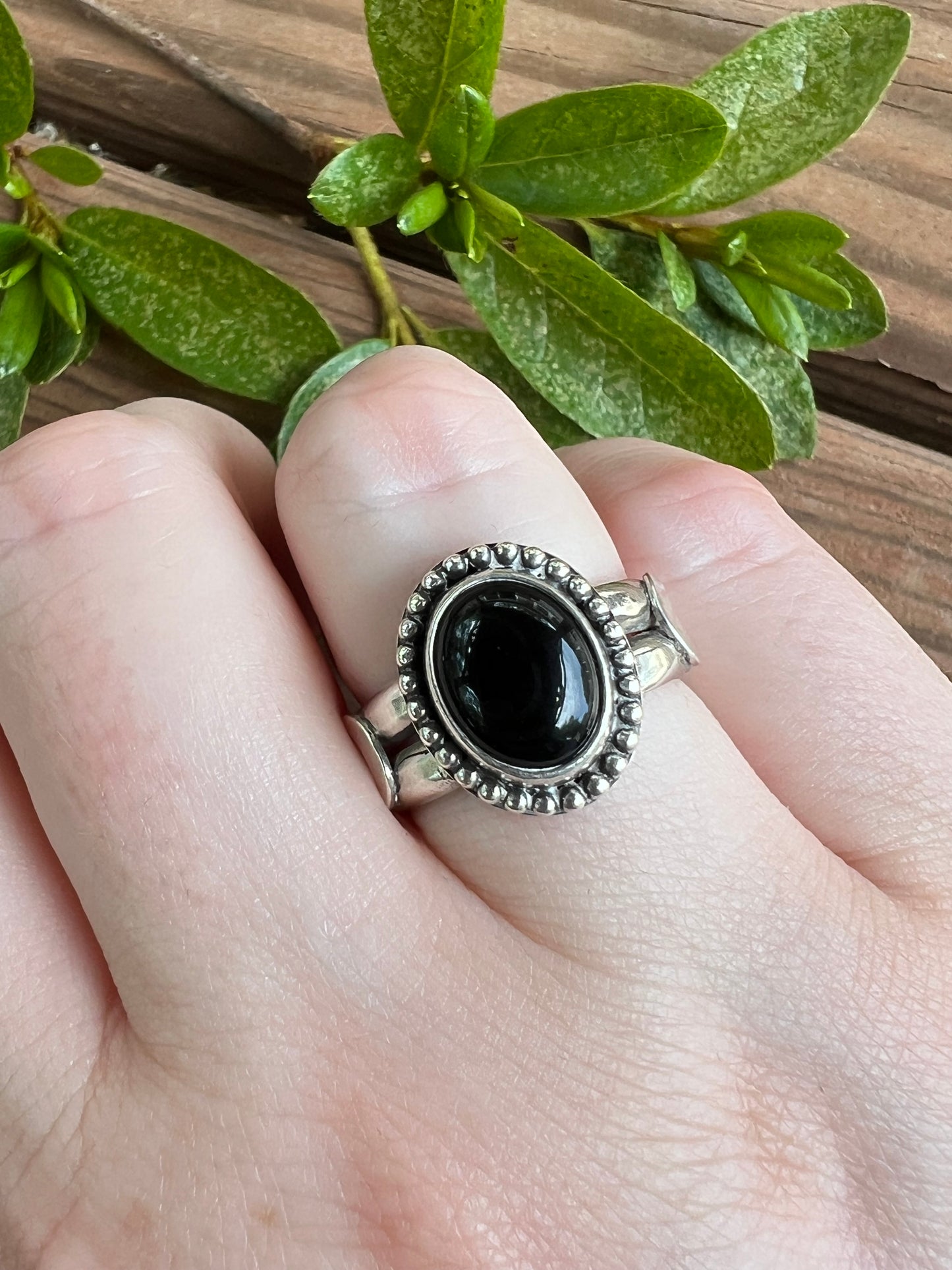 Sterling Silver and Black Onyx Ring