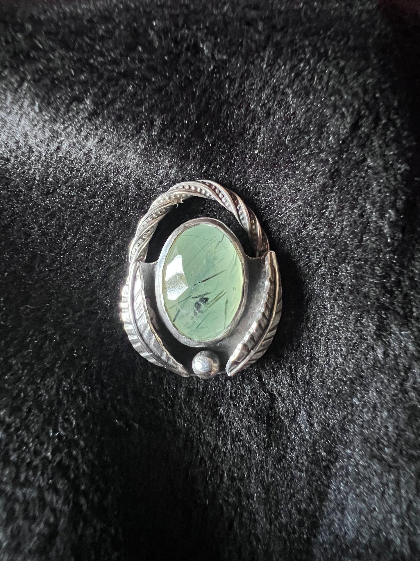 Sterling Silver and Prehnite Pendant