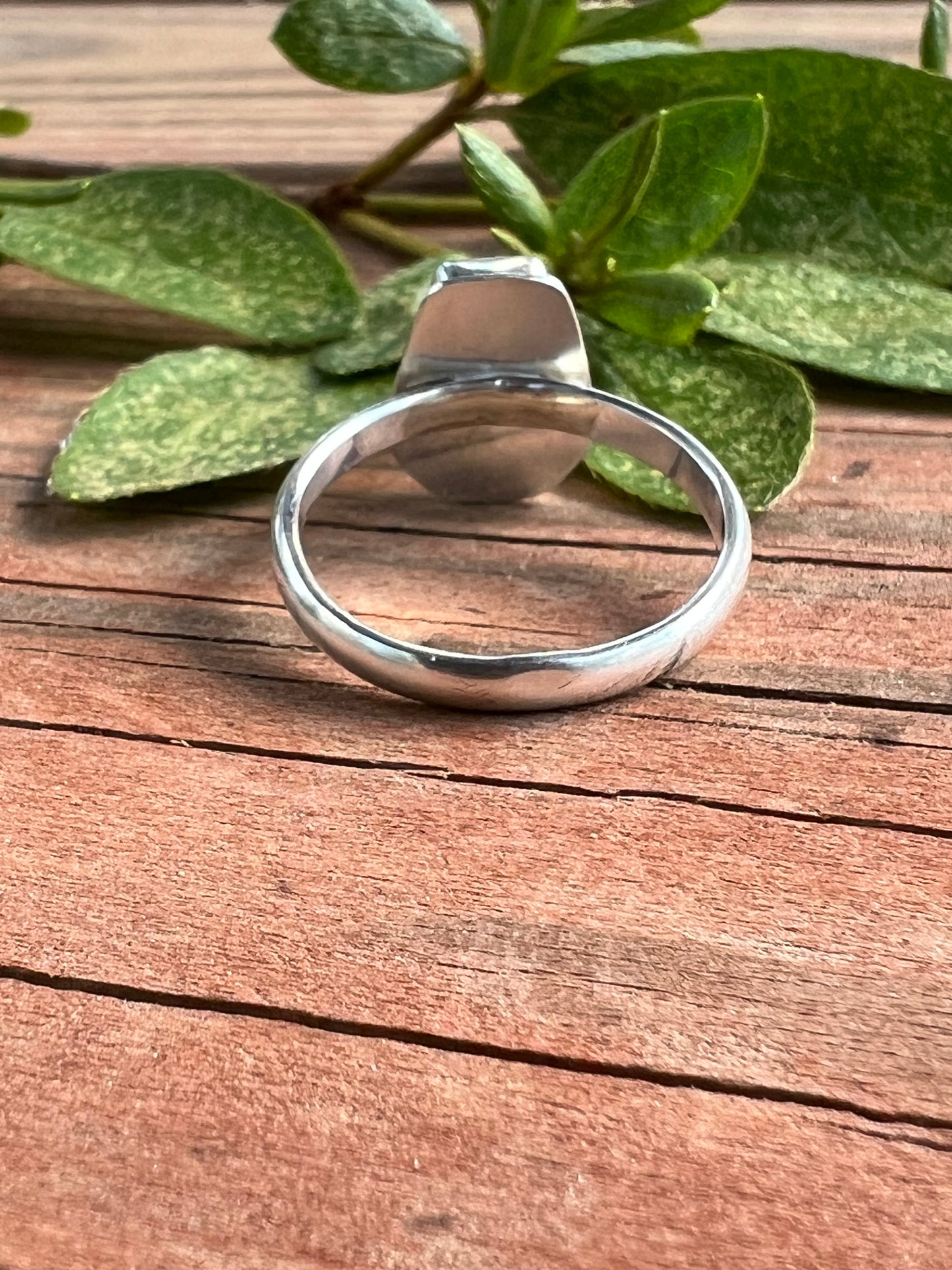 Sterling Silver and Black Onyx Coffin Ring