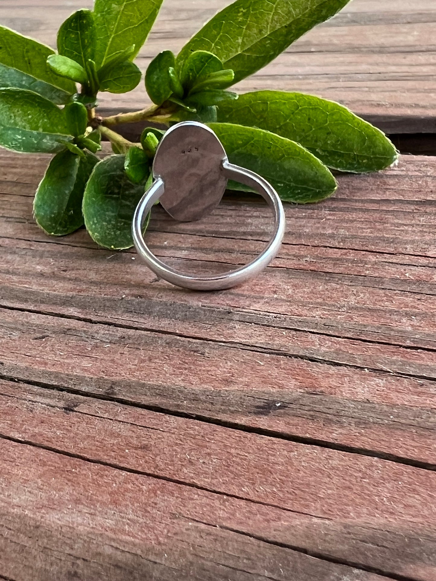 Sterling Silver Stamped Design Ring