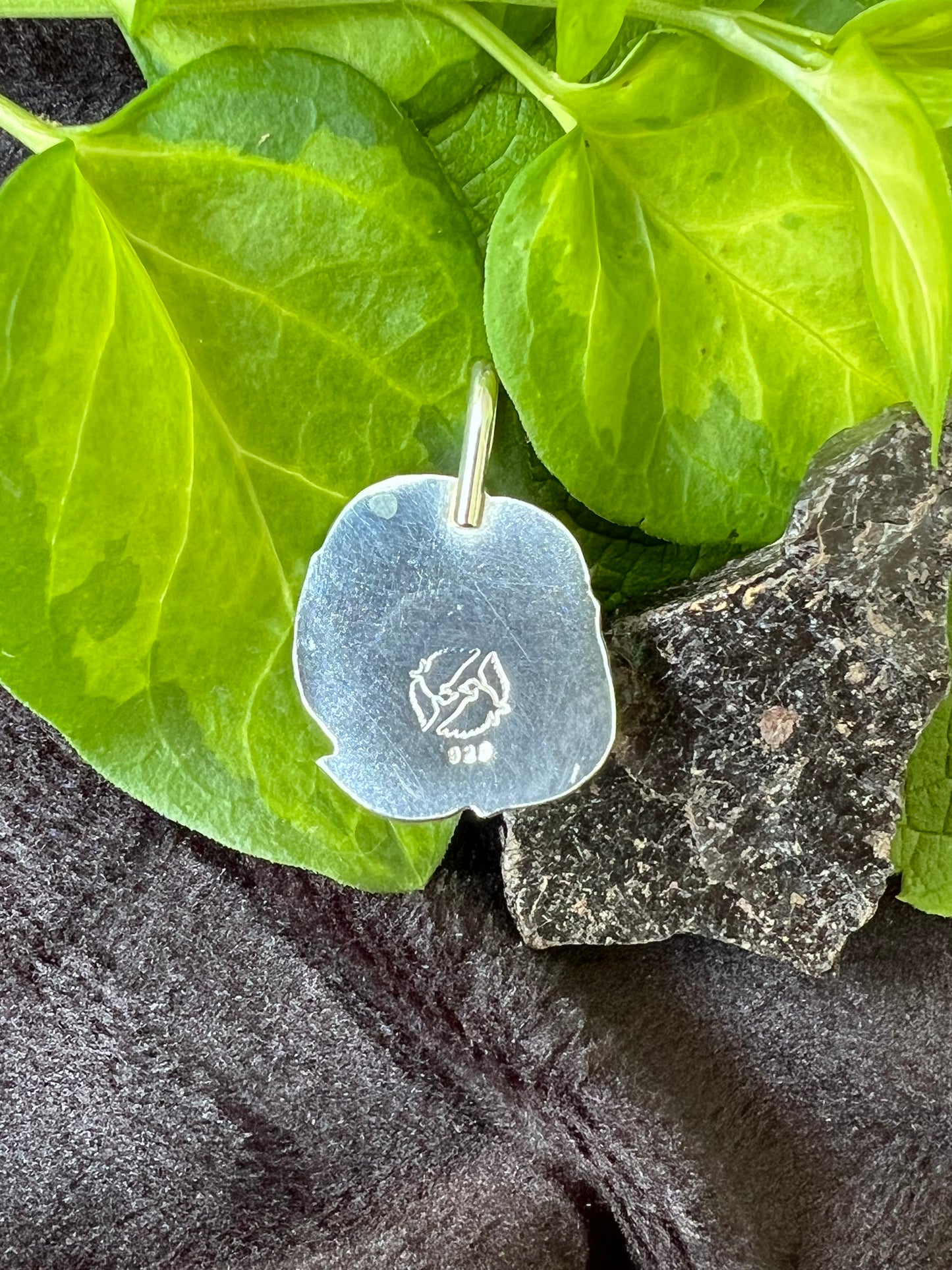 Sterling Silver and Moss Agate Pendant