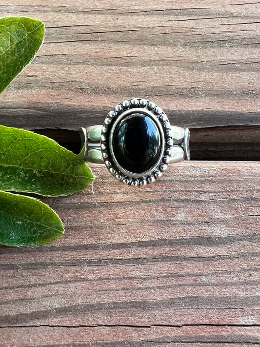 Sterling Silver and Black Onyx Ring