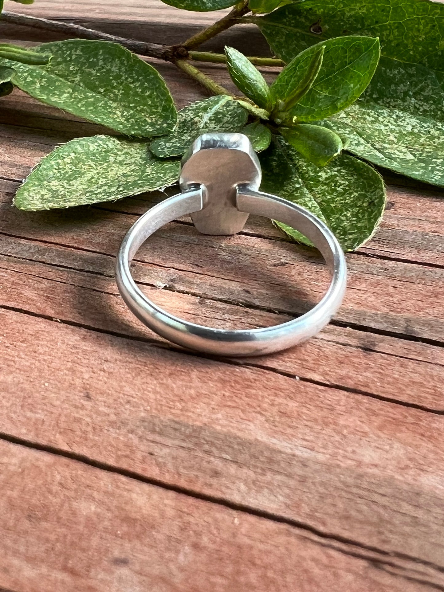 Sterling Silver and Black Onyx Coffin Ring