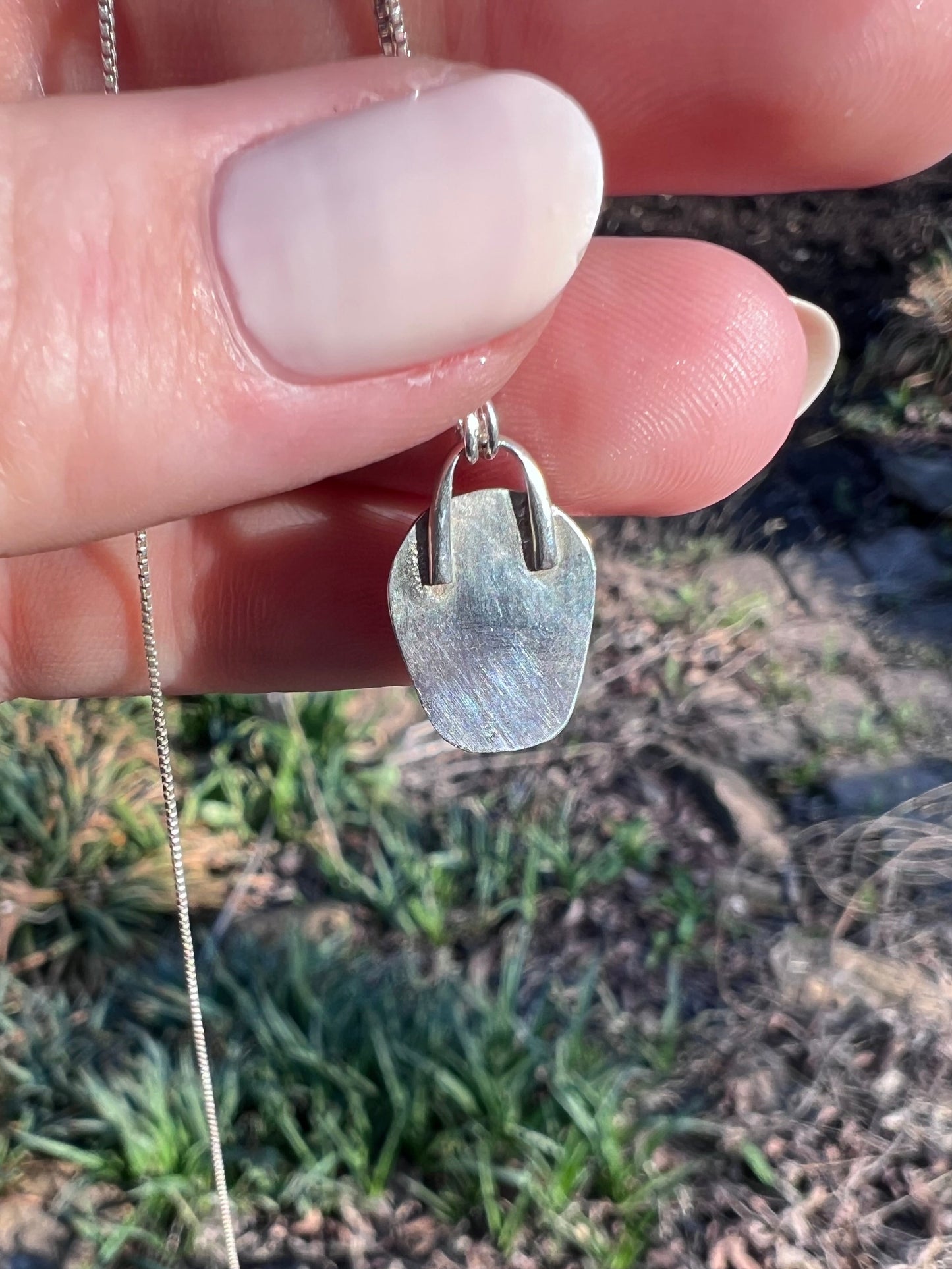 Sterling Silver and Black Onyx Coffin Pendant