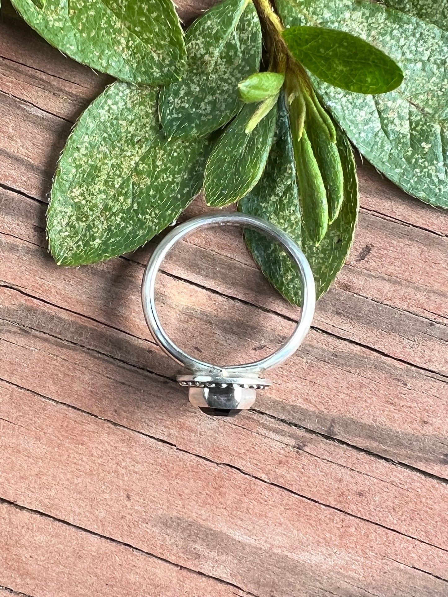 Sterling Silver and Black Onyx Coffin Ring