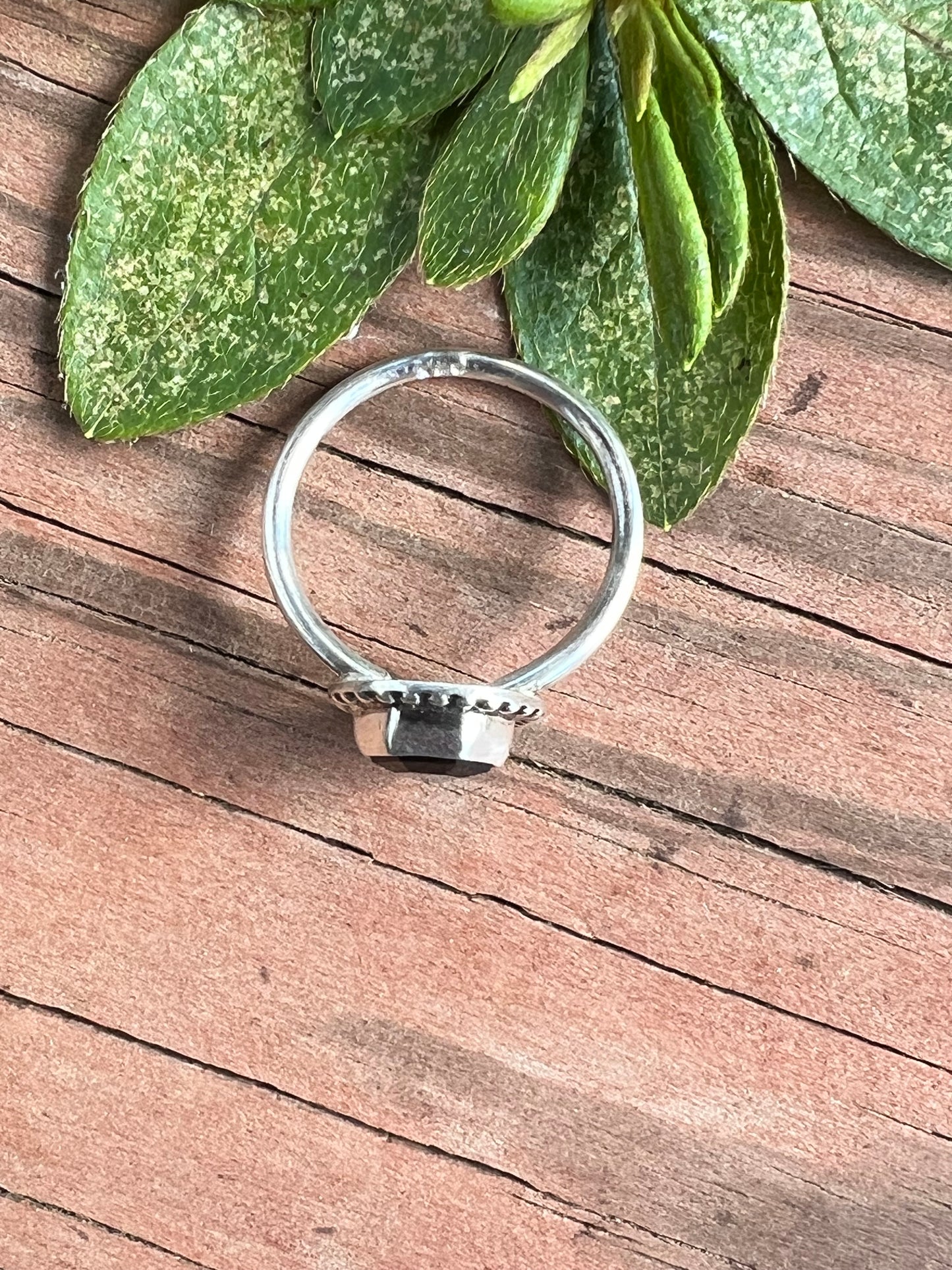 Sterling Silver and Black Onyx Coffin Ring