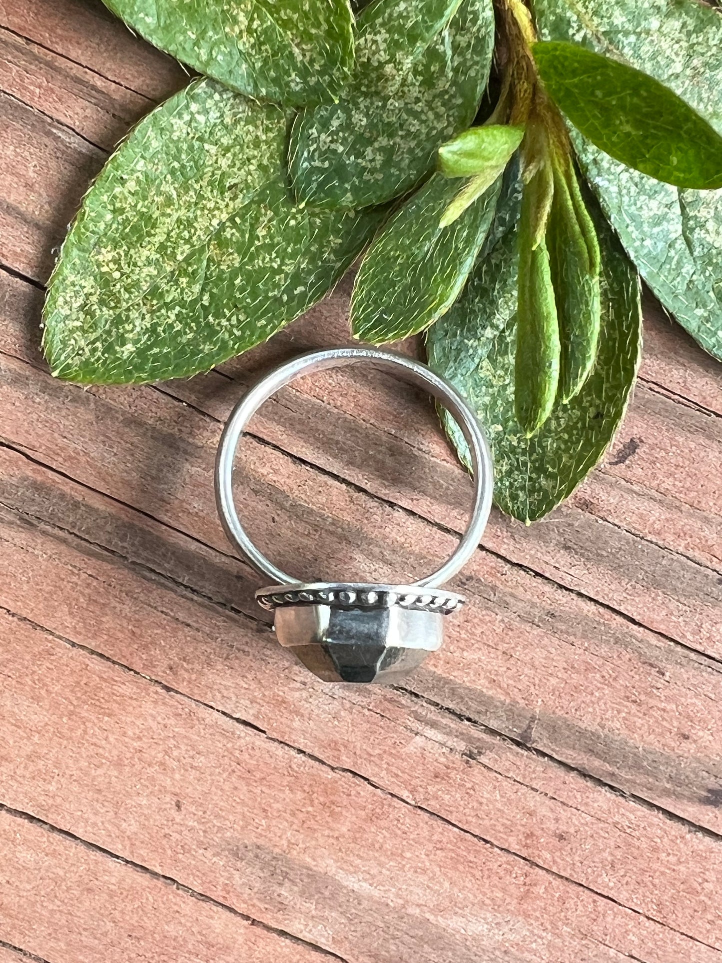 Sterling Silver and Pyrite Coffin Ring