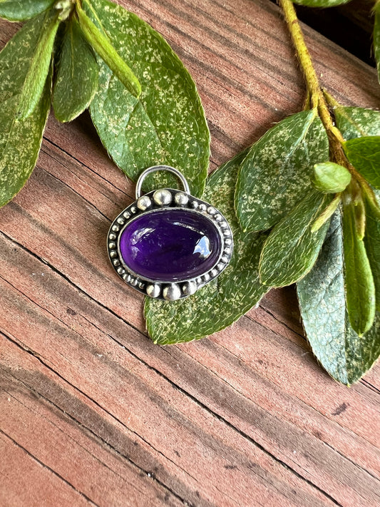 Sterling Silver and Amethyst Pendant