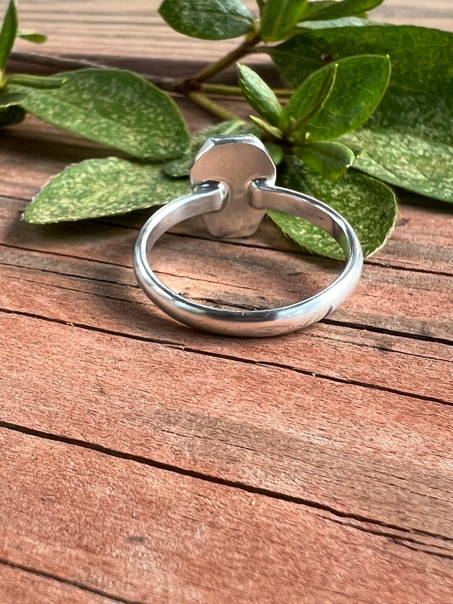 Sterling Silver and Black Onyx Coffin Ring