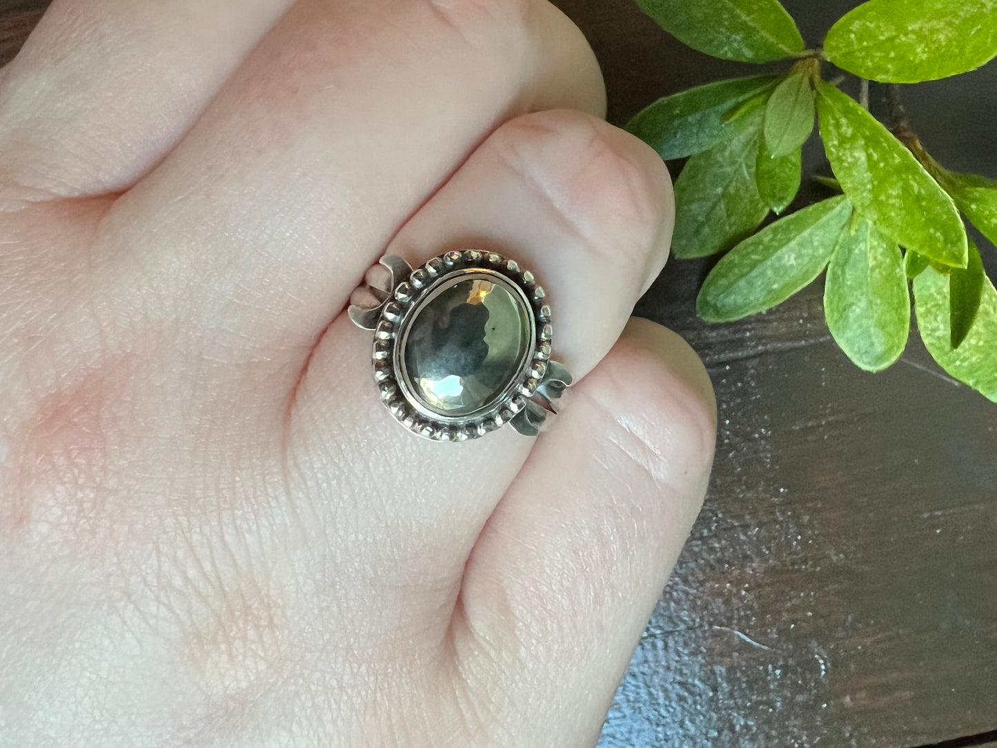 Sterling Silver and Pyrite Ring