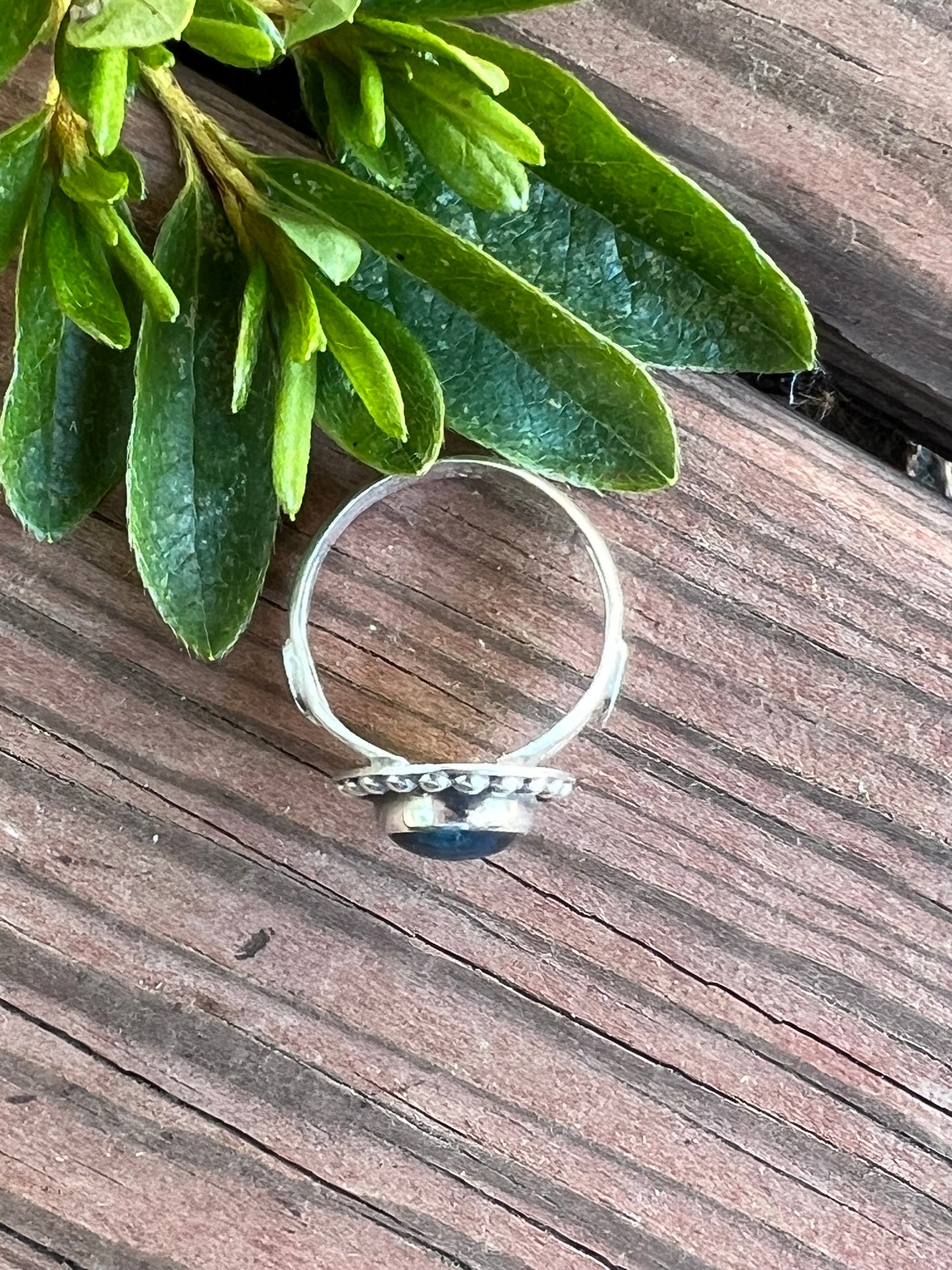 Sterling Silver and Blue Apatite Ring