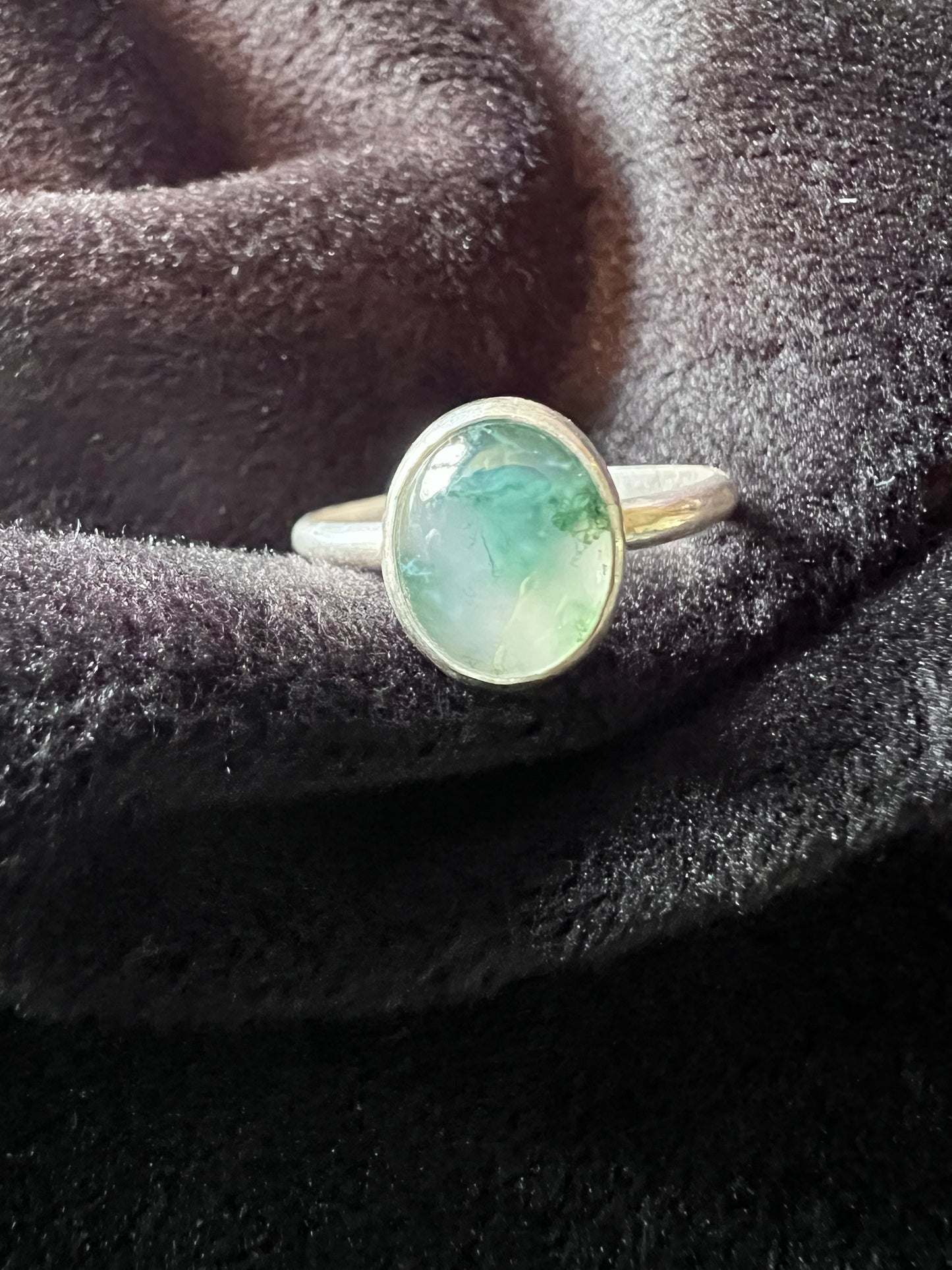 Sterling Silver Moss Agate Ring