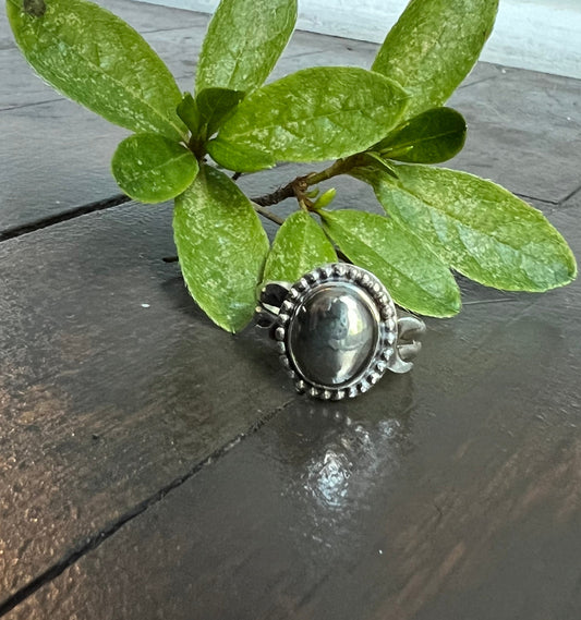 Sterling Silver and Pyrite Ring