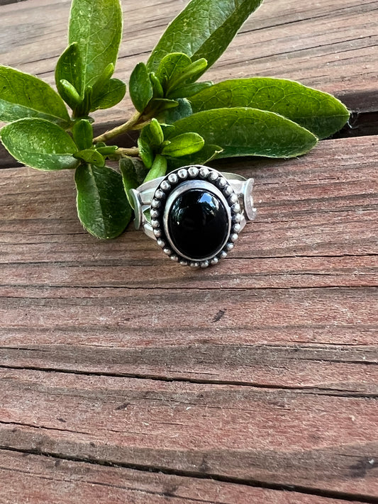 Sterling Silver and Black Onyx Ring