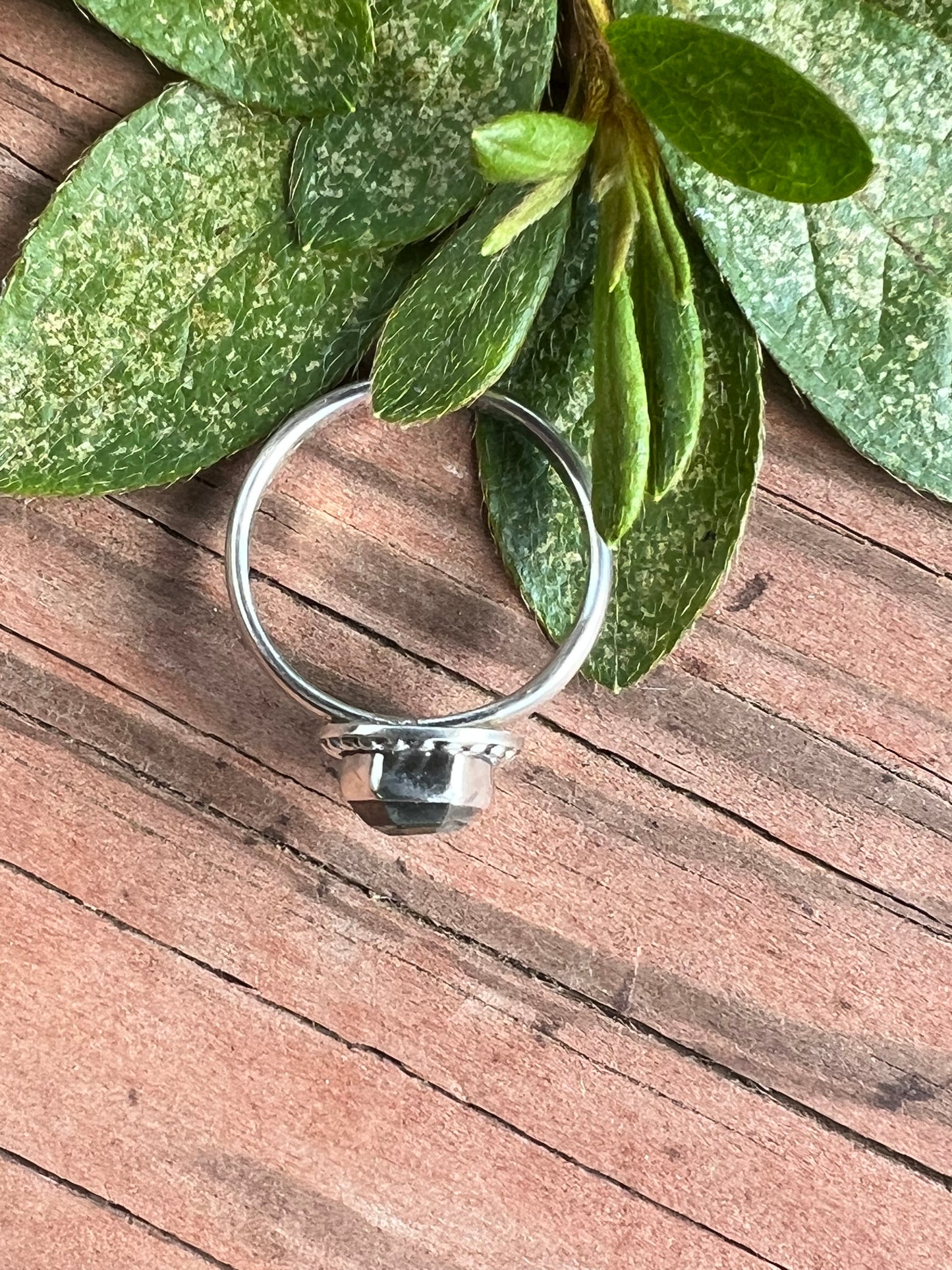 Sterling Silver and Pyrite Coffin Ring