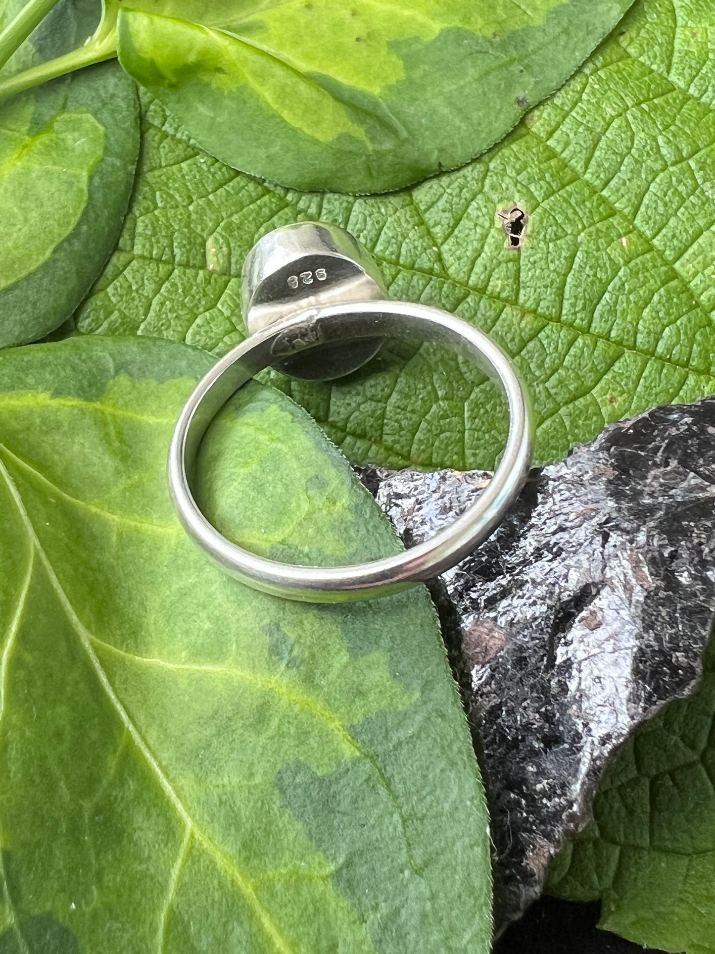 Sterling Silver Moss Agate Ring