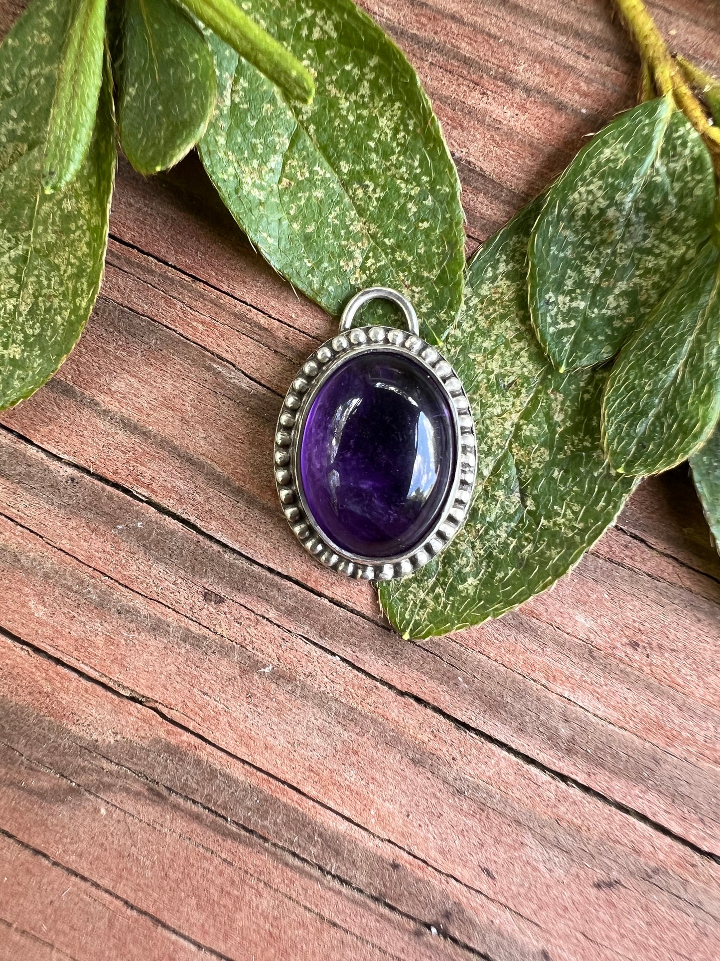Sterling Silver and Amethyst Pendant