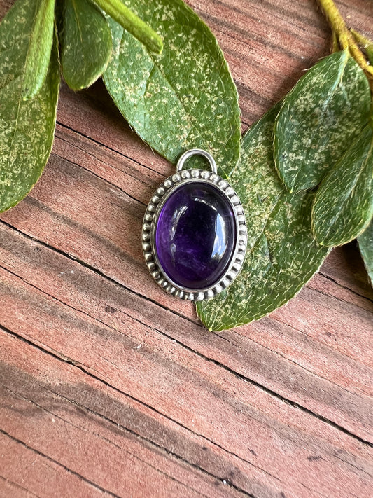 Sterling Silver and Amethyst Pendant