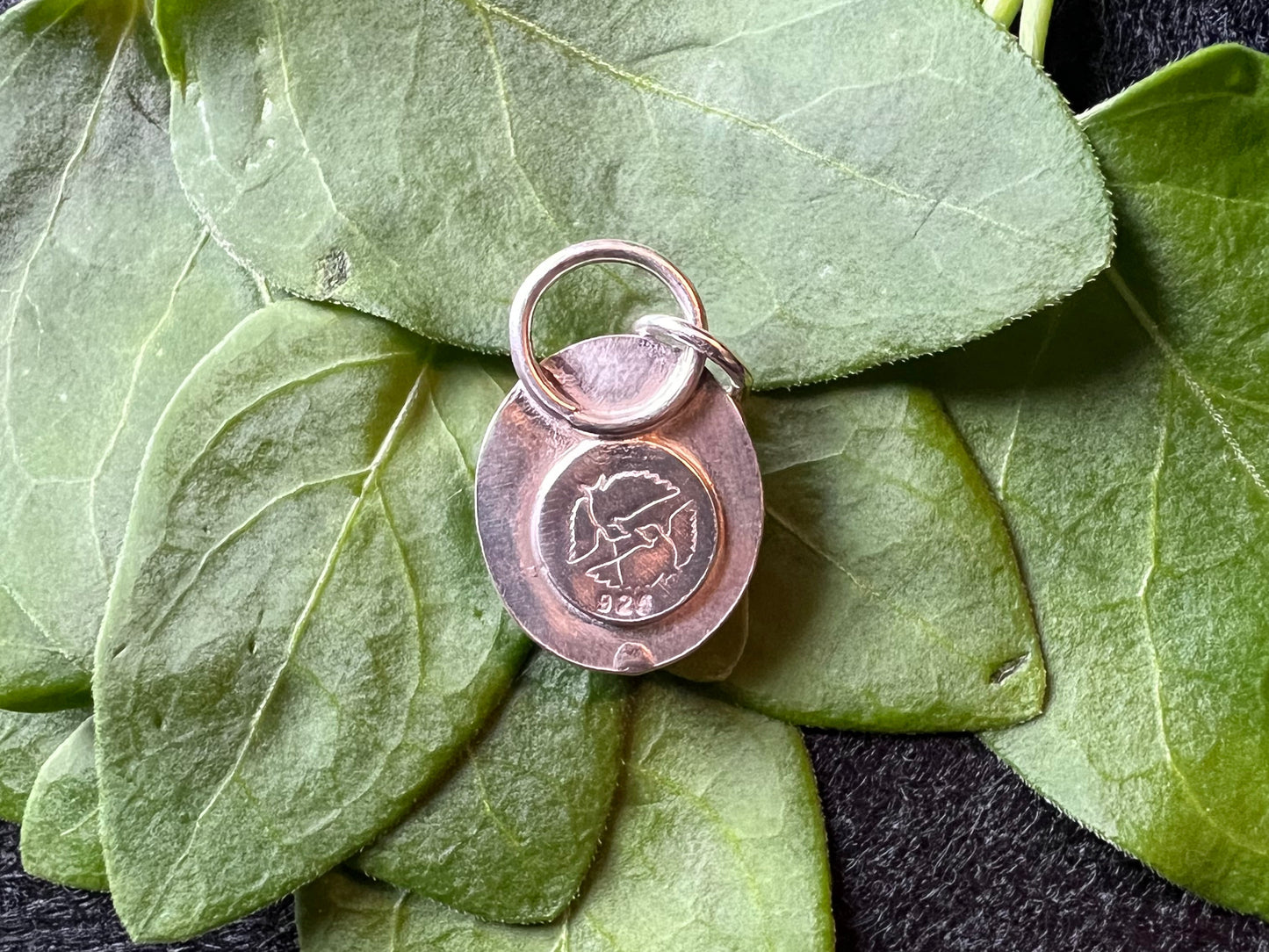 Sterling Silver Snake and Leaf Pendant