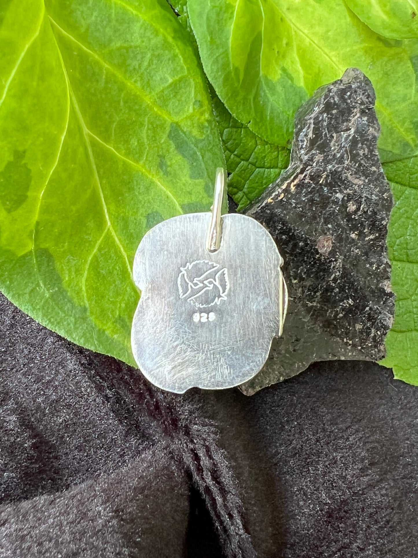Sterling Silver and Moss Agate Pendant