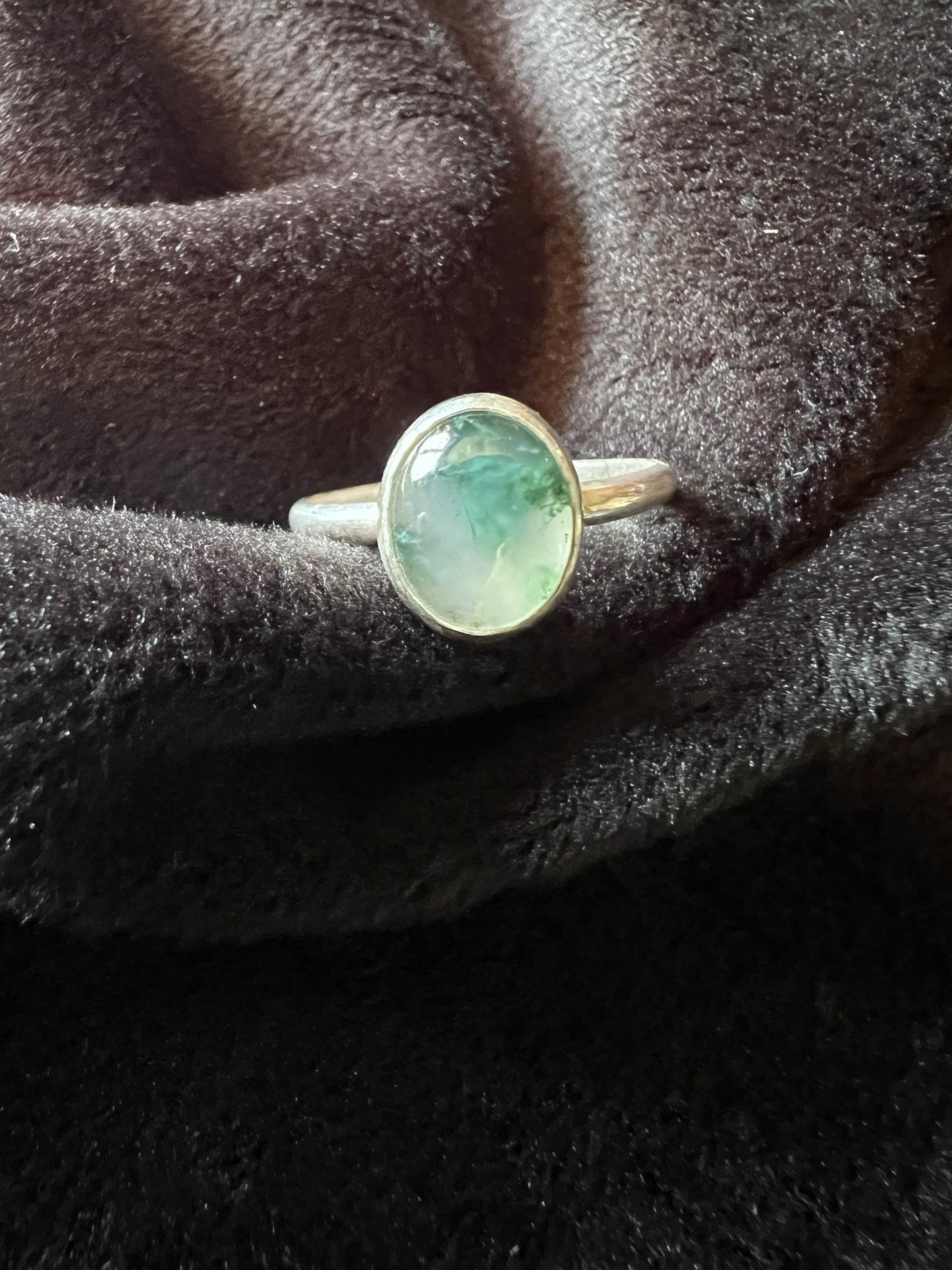 Sterling Silver Moss Agate Ring