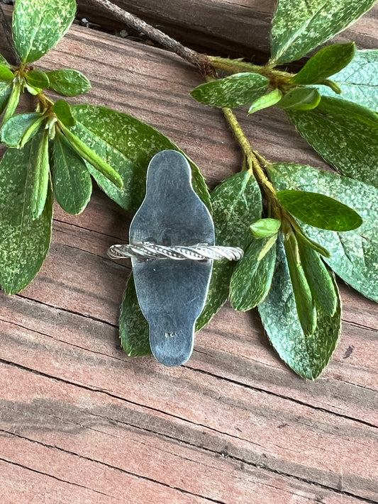 Sterling Silver and Amethyst Coffin Ring