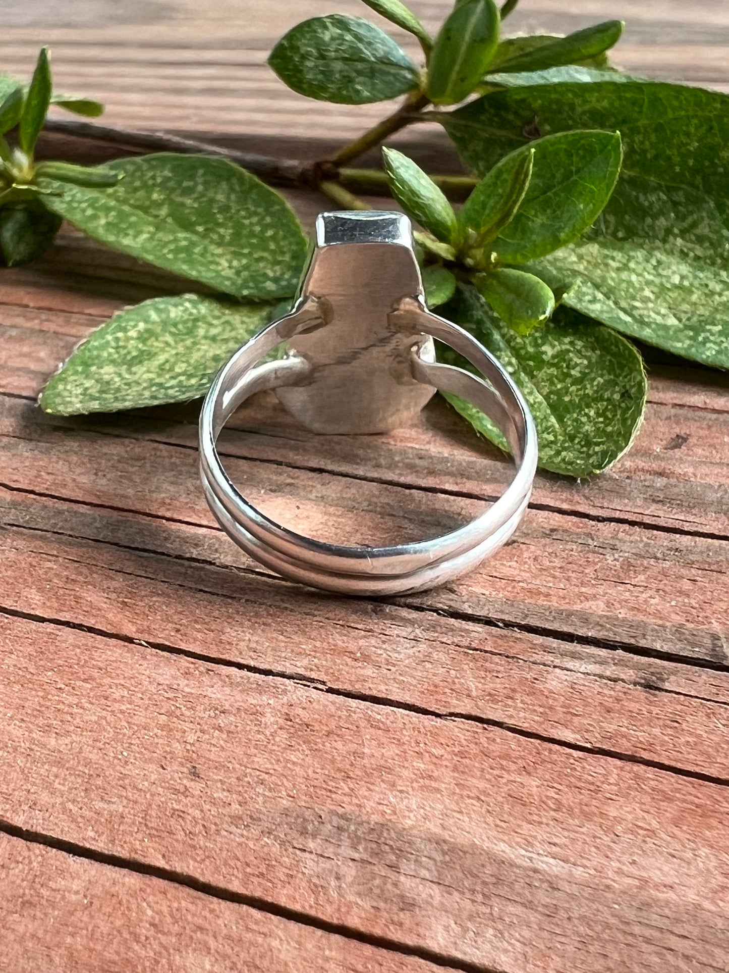 Sterling Silver and Purple Goldstone Ring