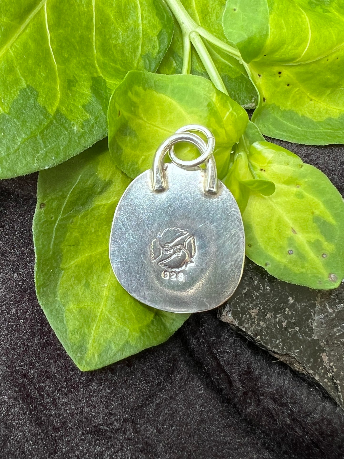 Sterling Silver and Seraphinite Leafy Pendant