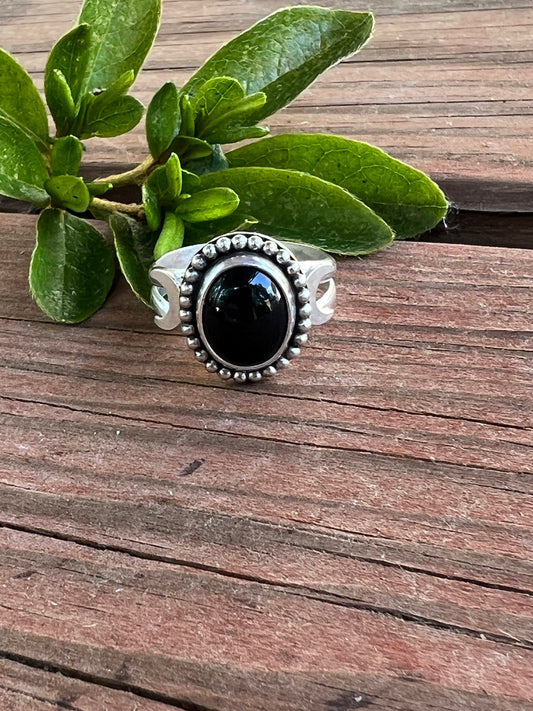 Sterling Silver and Black Onyx Ring