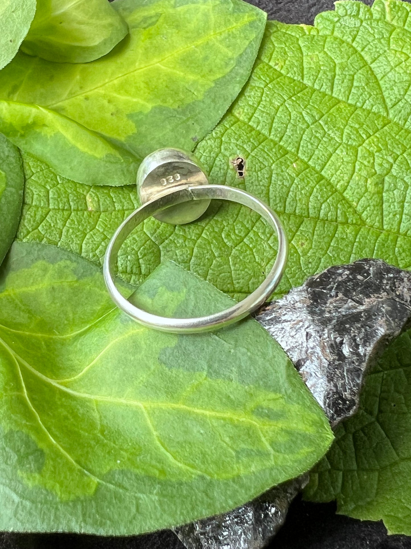 Sterling Silver Moss Agate Ring