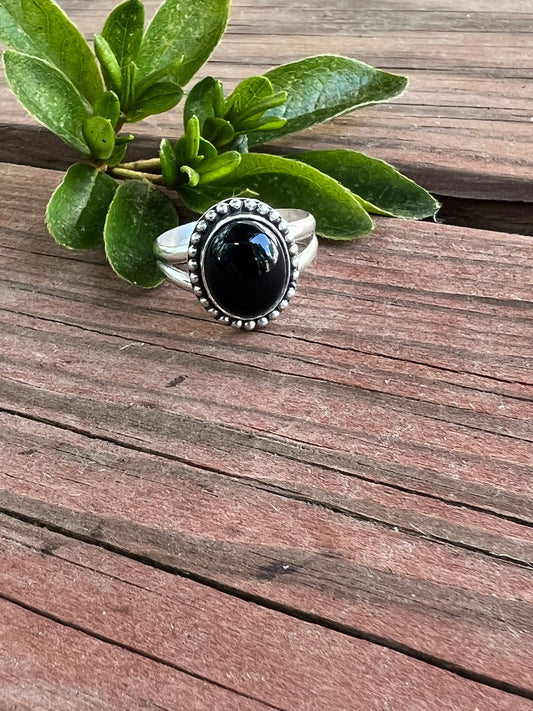 Sterling Silver and Black Onyx Ring
