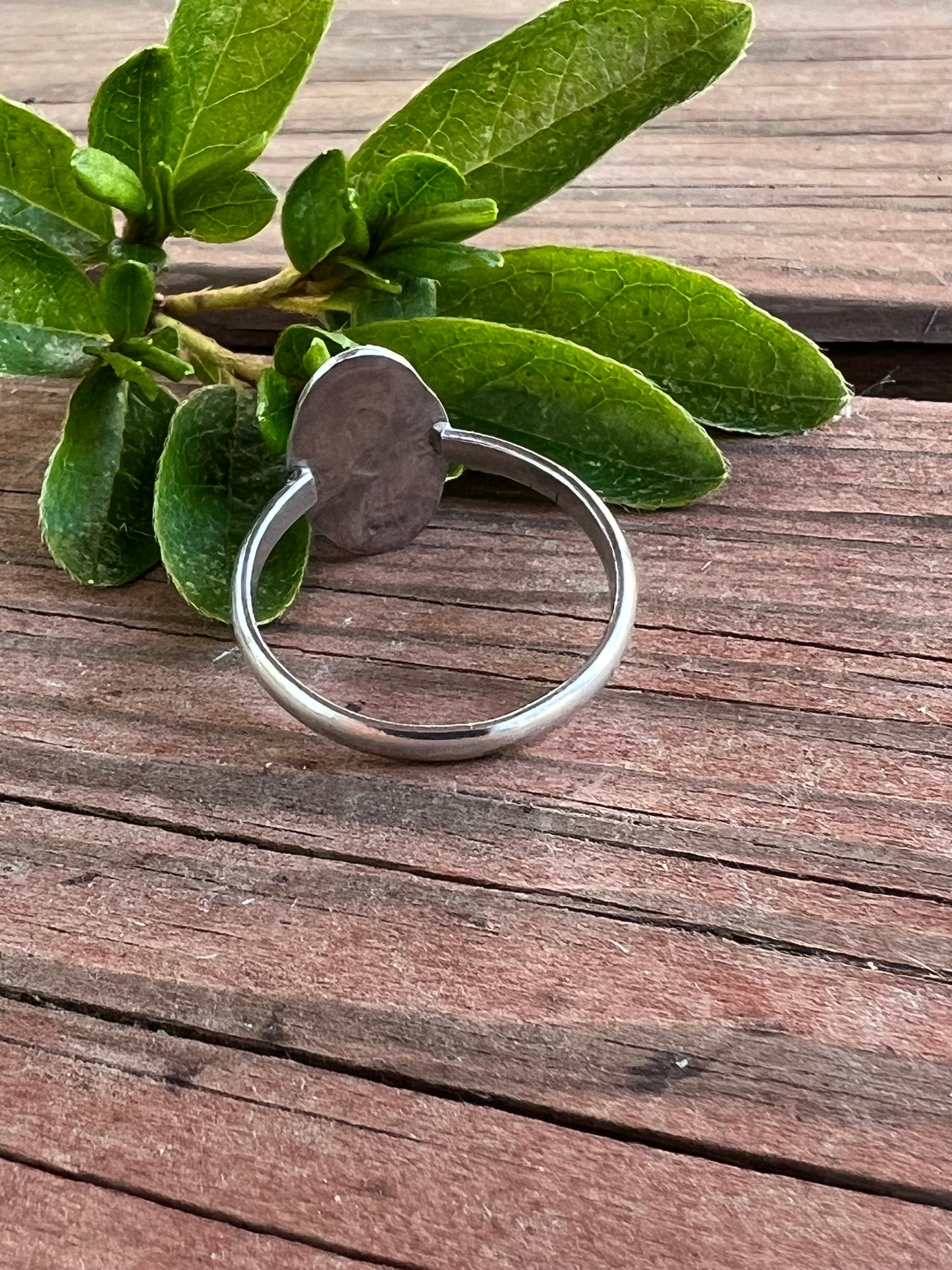 Sterling Silver Stamped Design Ring