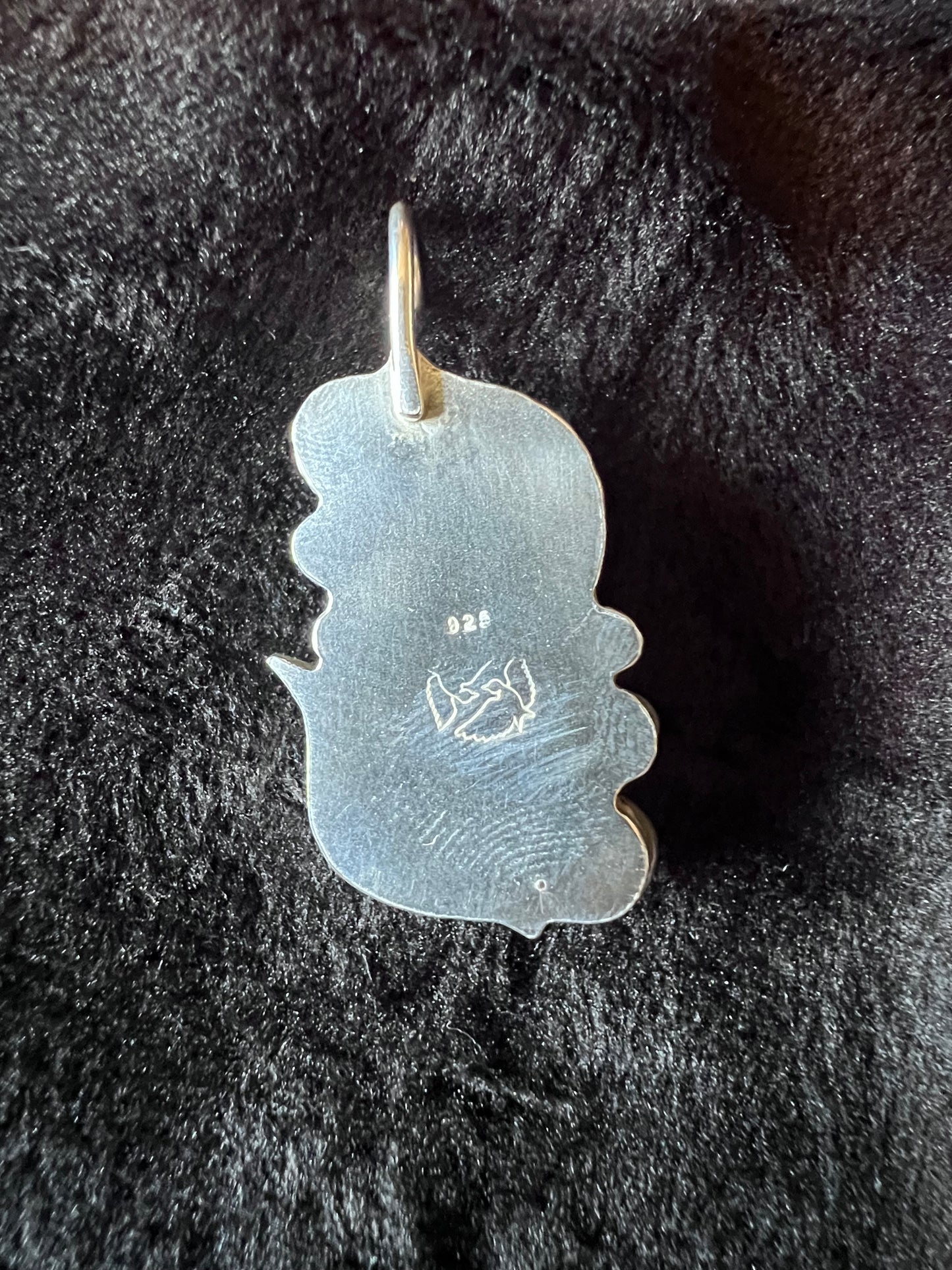 Sterling Silver and Moss Agate Pendant