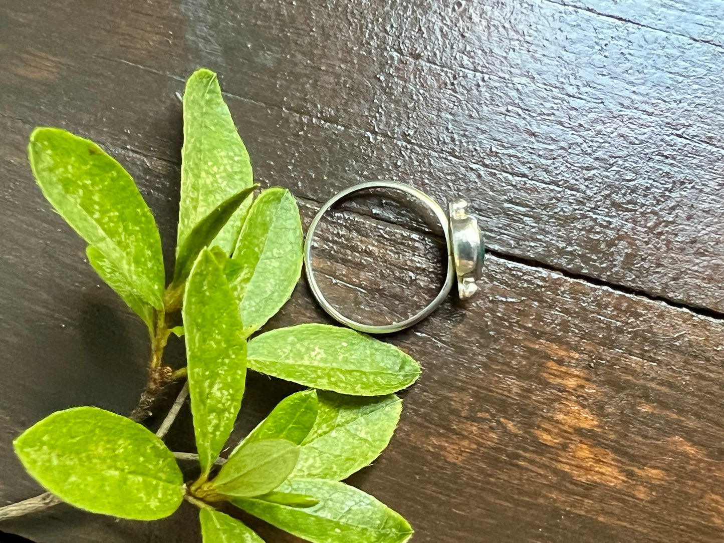 Sterling Silver and Green Onyx Ring