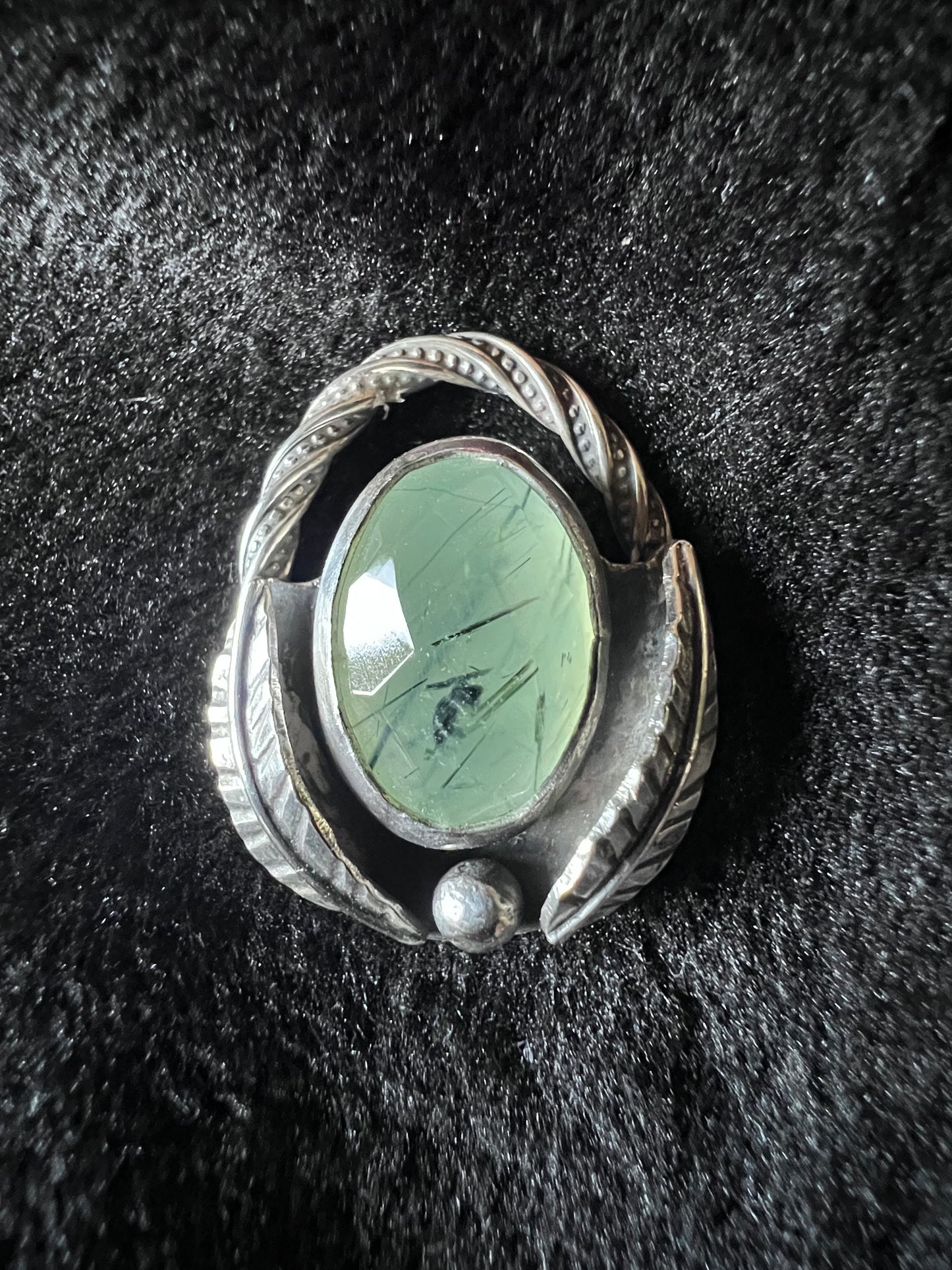 Sterling Silver and Prehnite Pendant