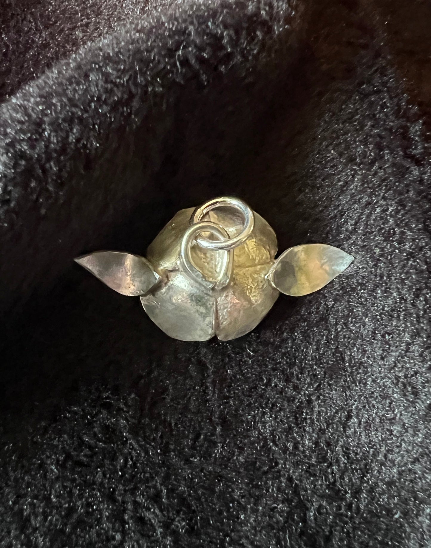 Sterling Silver Flower and Leaves Pendant