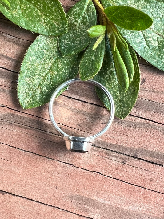 Sterling Silver and Black Onyx Coffin Ring