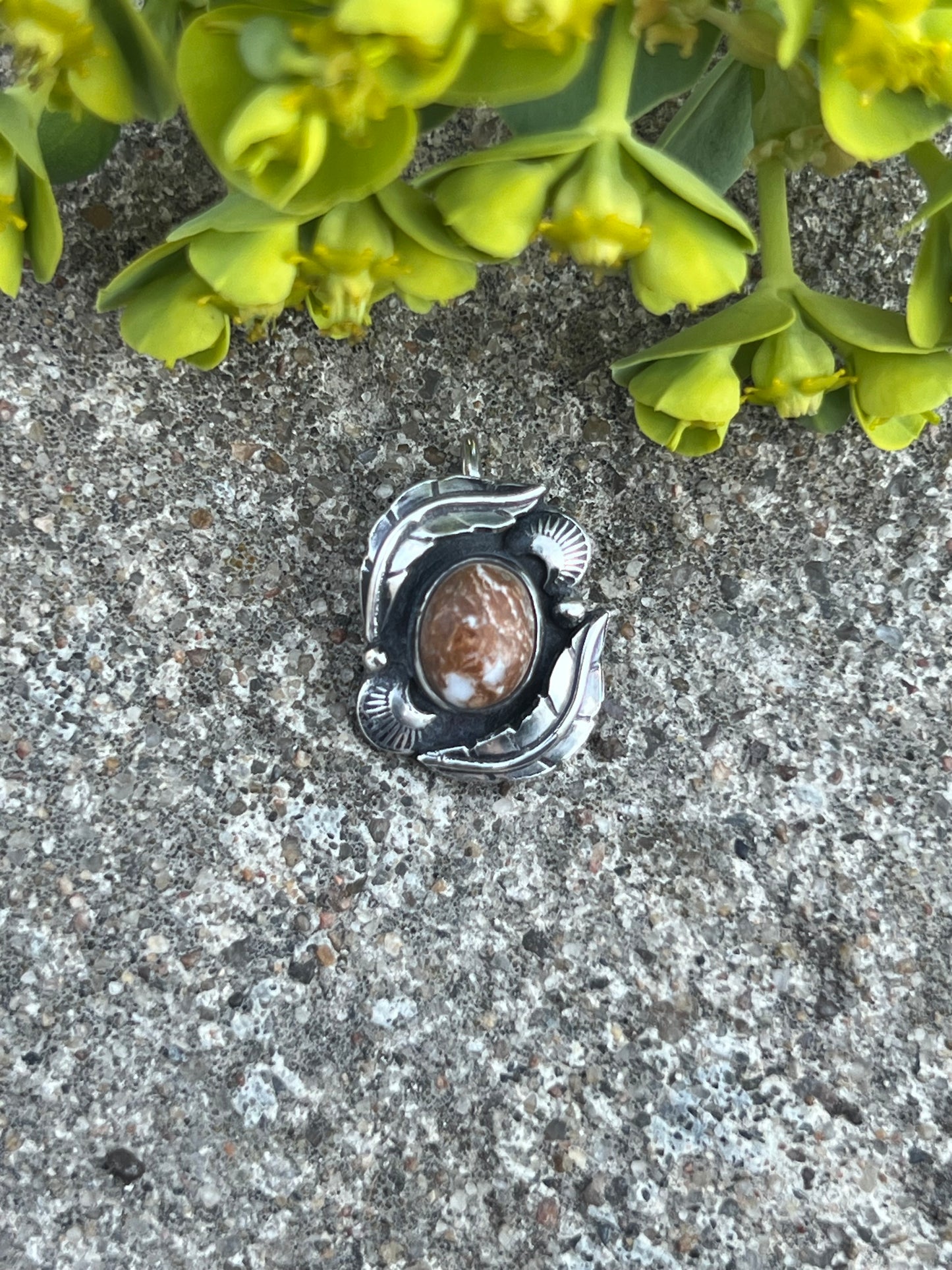 Sterling Silver and Wild Horse Jasper Pendant