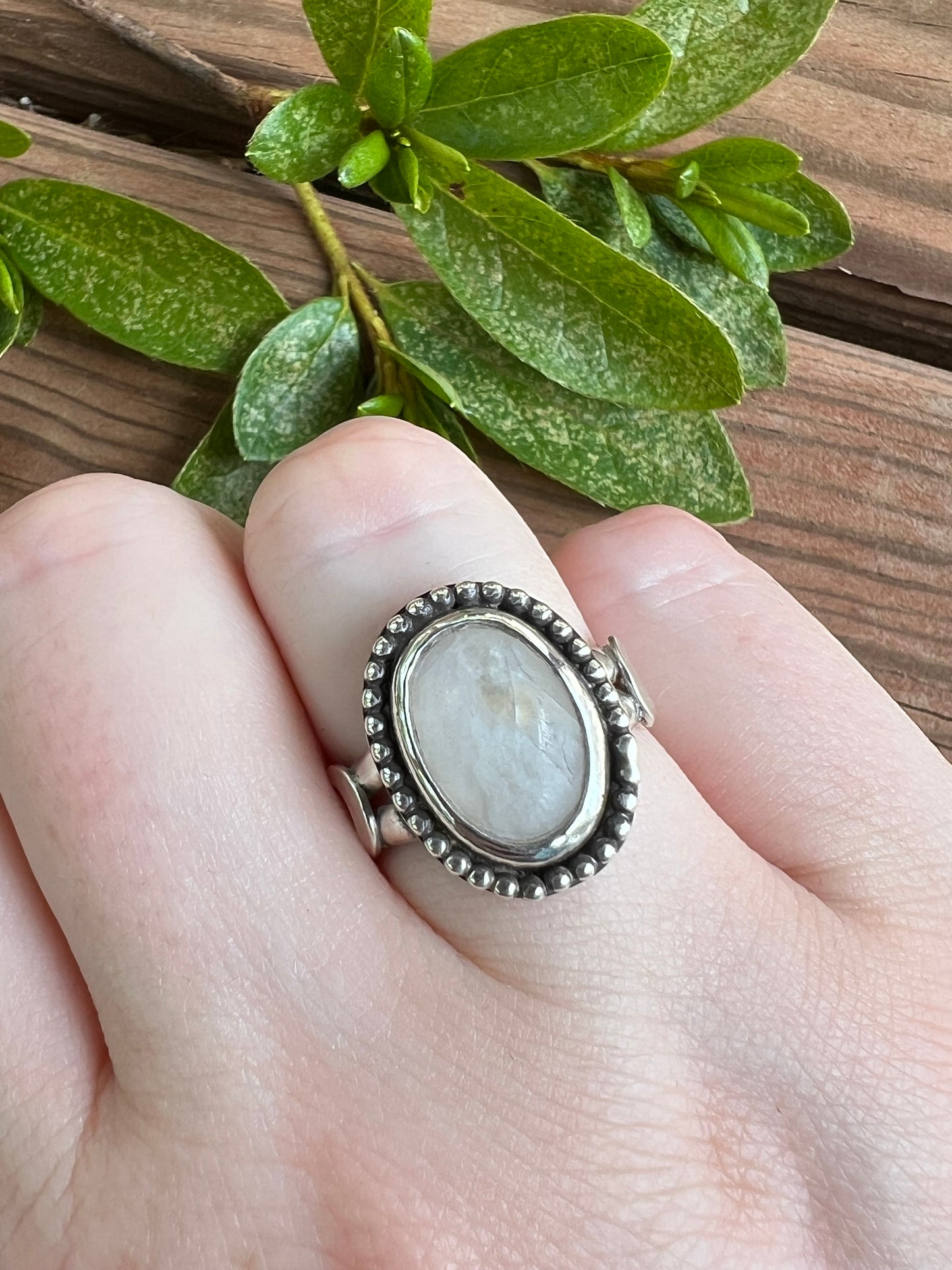 Sterling Silver and Moonstone Ring