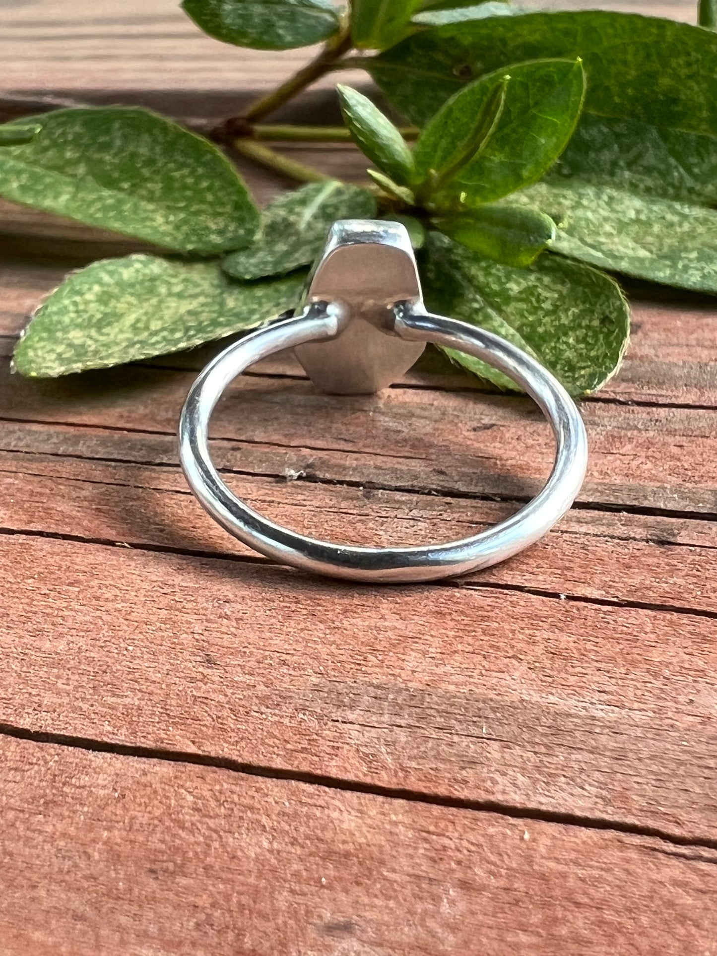 Sterling Silver and Black Onyx Coffin Ring