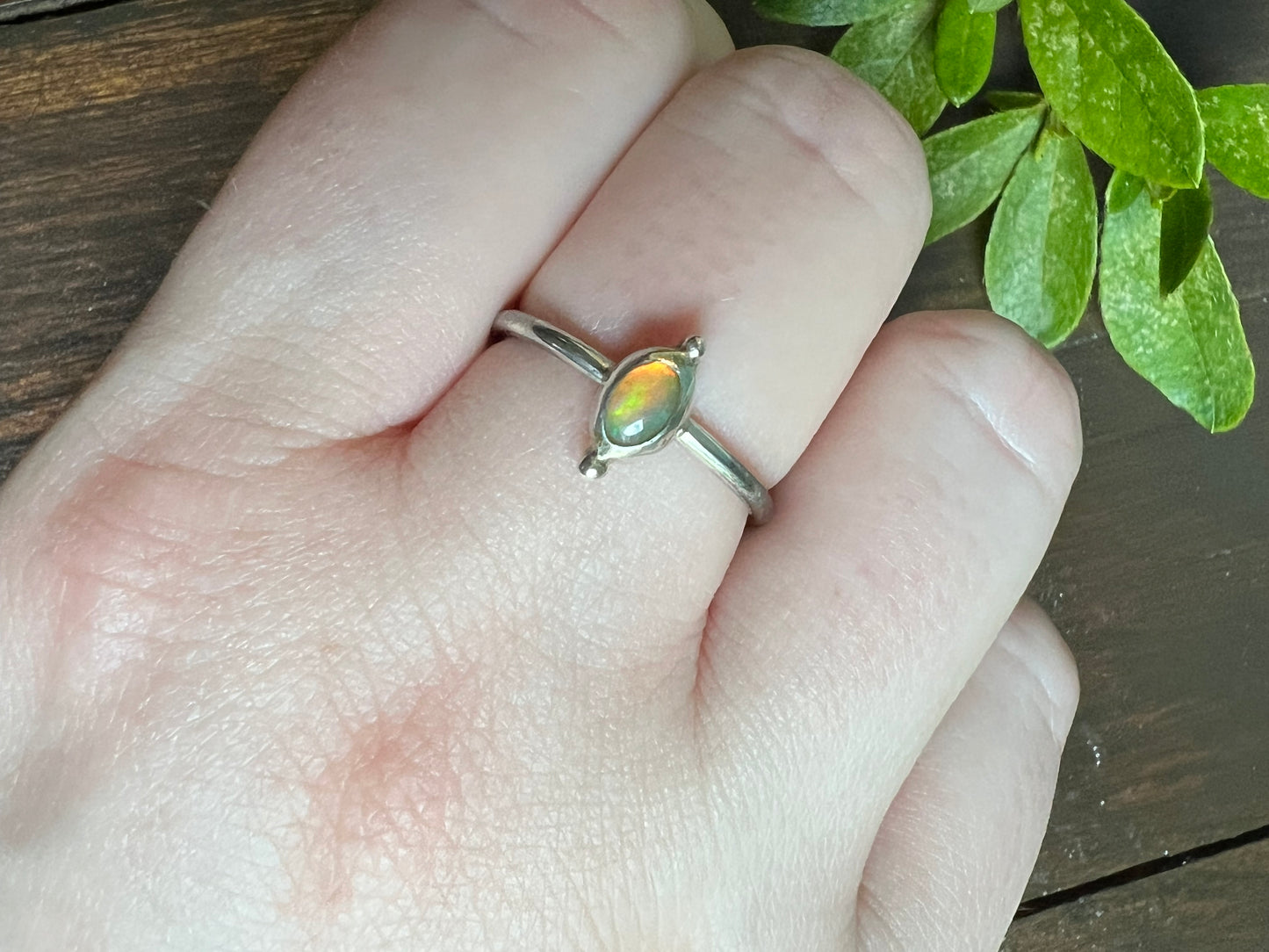Sterling Silver and Opal Ring