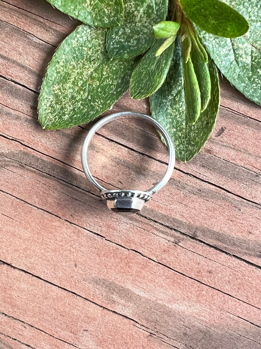 Sterling Silver and Black Onyx Coffin Ring