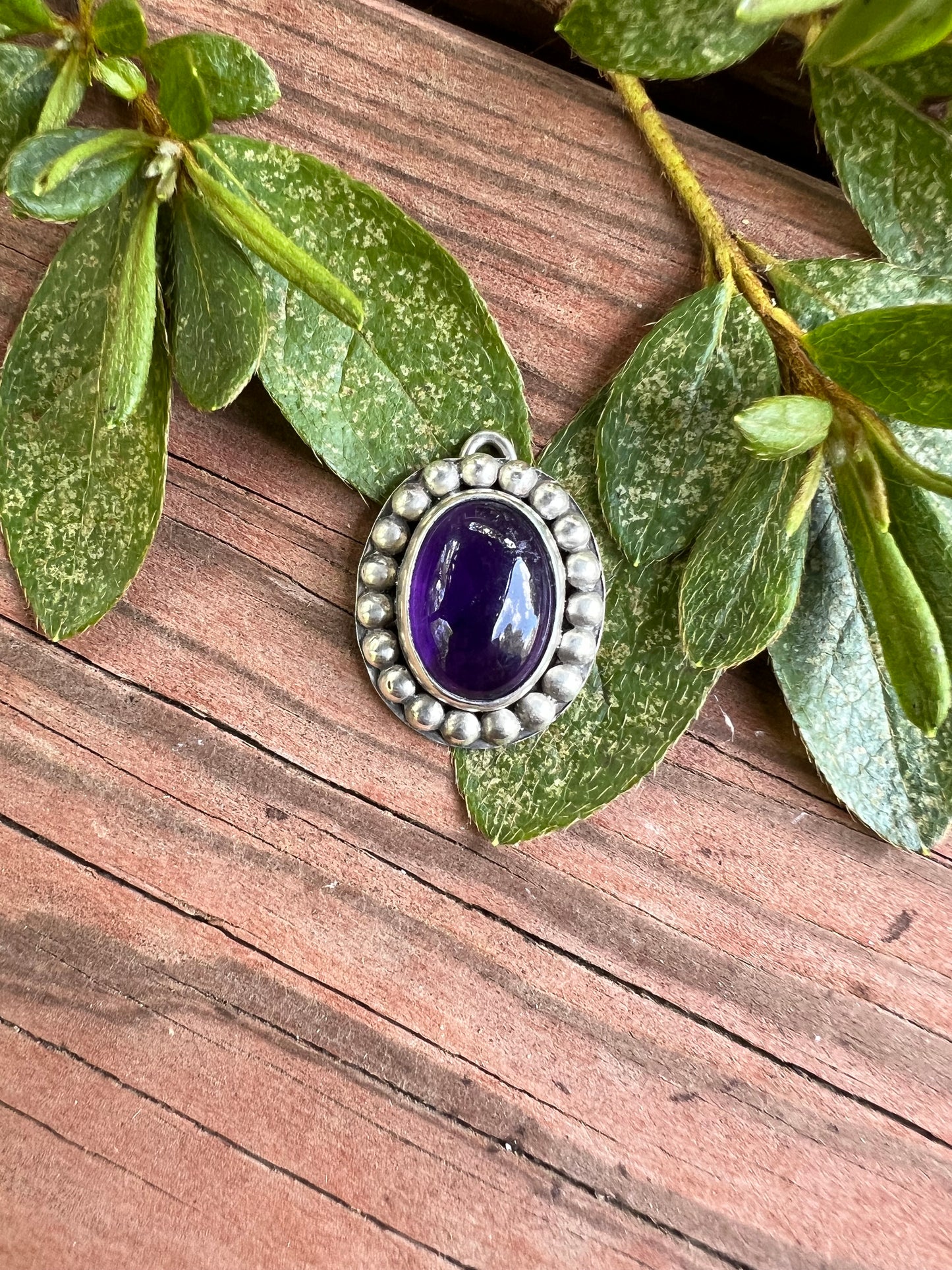 Sterling Silver and Amethyst Pendant