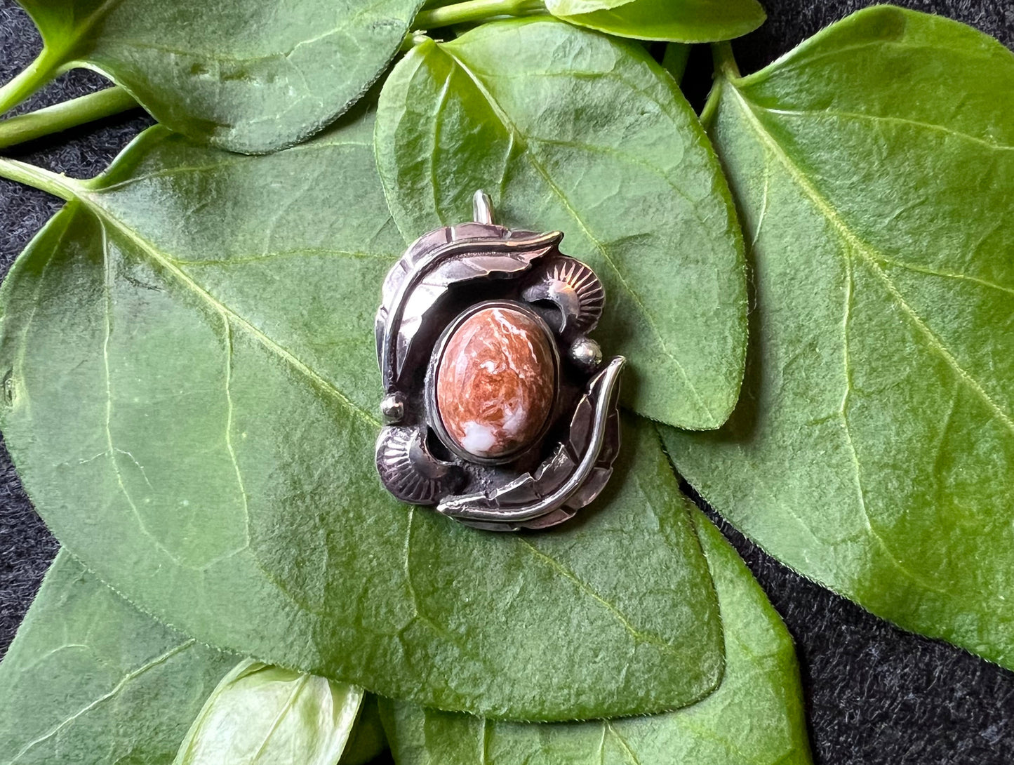Sterling Silver and Wild Horse Jasper Pendant