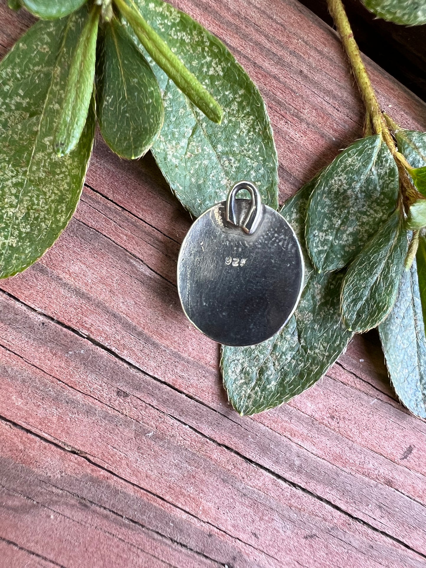 Sterling Silver and Blue Apatite Pendant