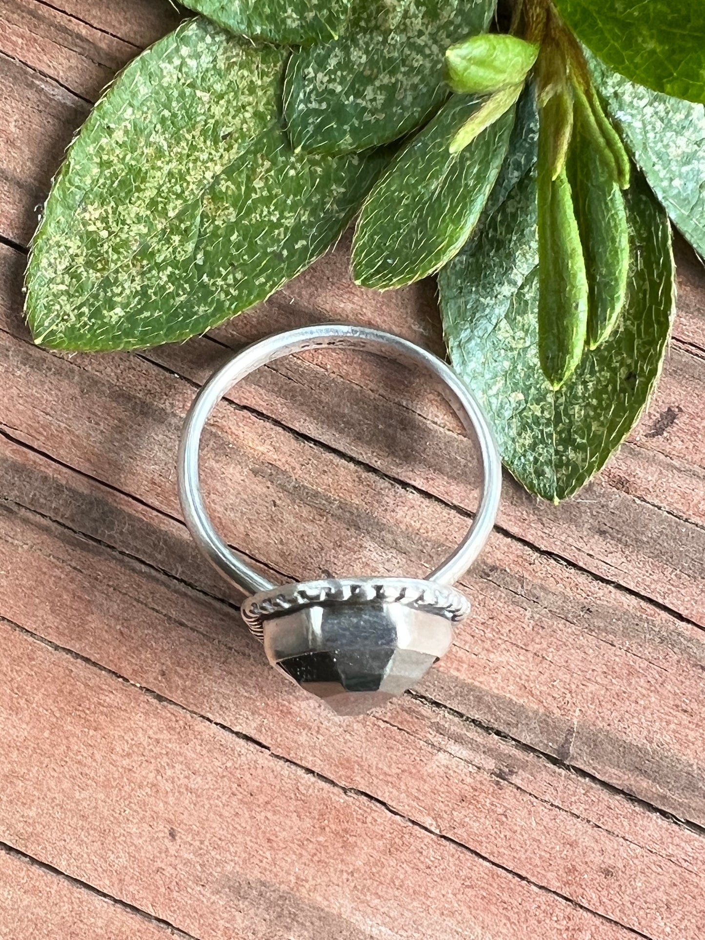Sterling Silver and Pyrite Coffin Ring